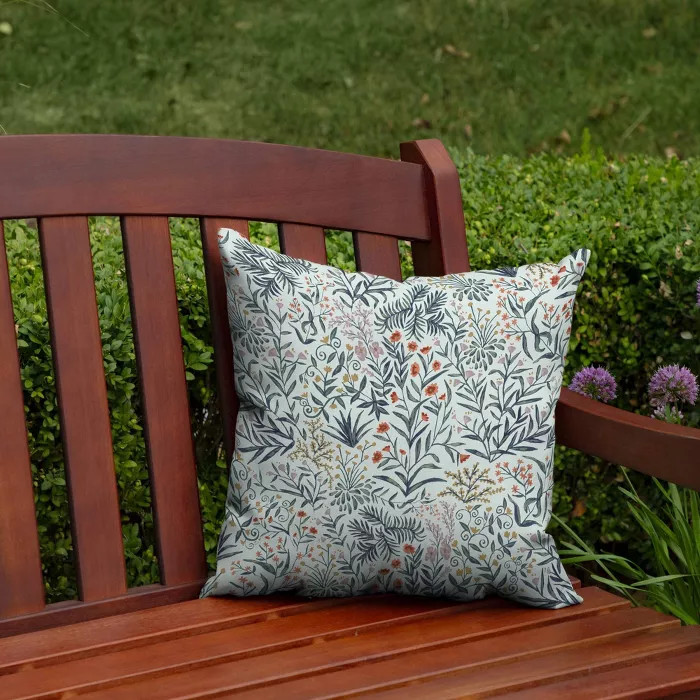 2pk Pistachio Botanical Outdoor Throw Pillows Green - Arden Selections | Target