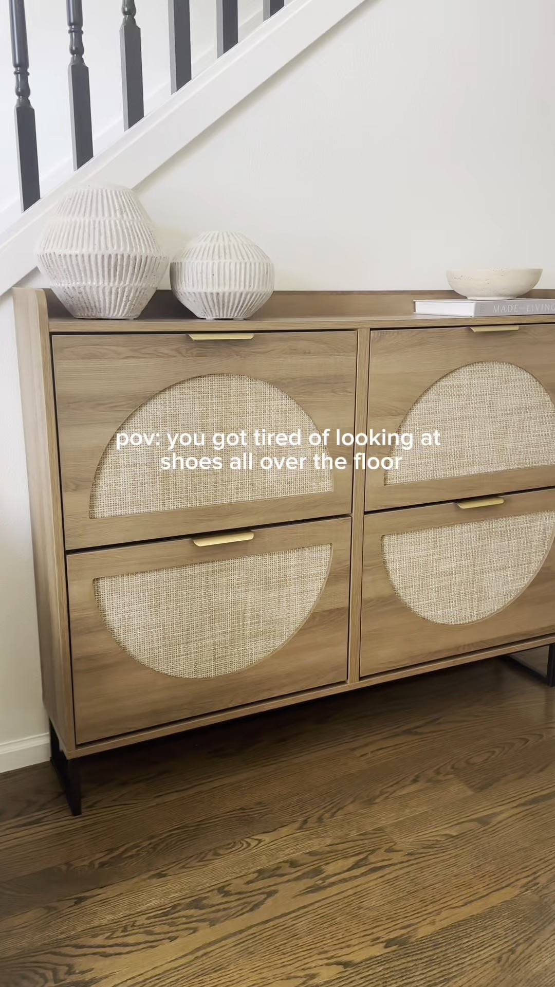 The perfect aesthetic shoe cabinet for small spaces! It fits my narrow entry perfectly and I love that there is space on top for styling. 

Small entry, entryway styling, rattan shoe cabinet, shoe storage, entryway cabinet, aesthetic shoe cabinett

#LTKHome