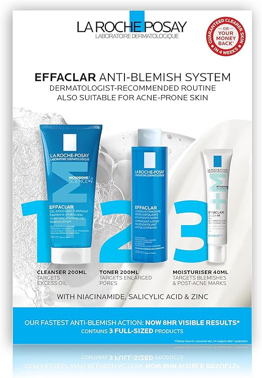 La Roche-Posay Effaclar 3-Step Anti-Breakout Kit Routine, for oily, blemish-prone skin | Amazon (UK)