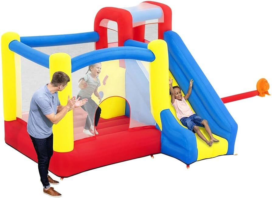 H2OGO! Slidetastic Mega Bouncer Bounce House (9' x 8'5" x 84") | for Indoor and Outdoor Play | Pe... | Amazon (US)