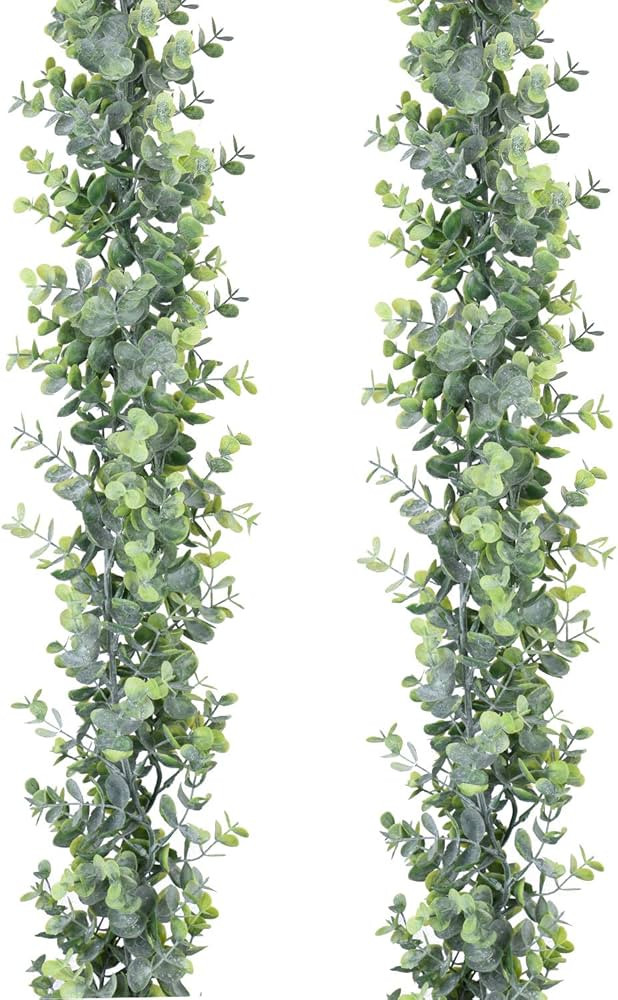 DearHouse Faux Eucalyptus Garland Plant, 2 Pack Artificial Vines Hanging Eucalyptus Leaves Greene... | Amazon (US)