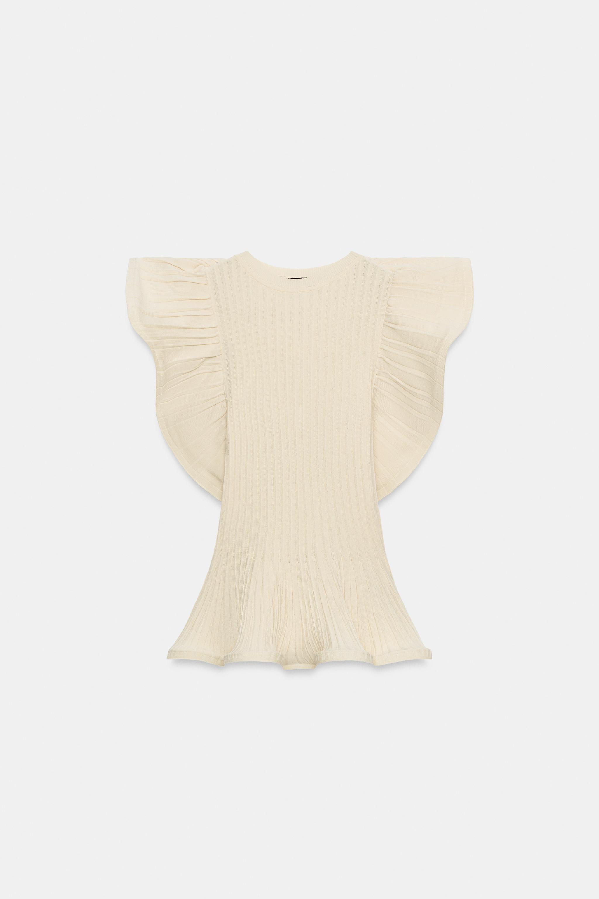 WAVY TRIM KNIT TOP | Zara US