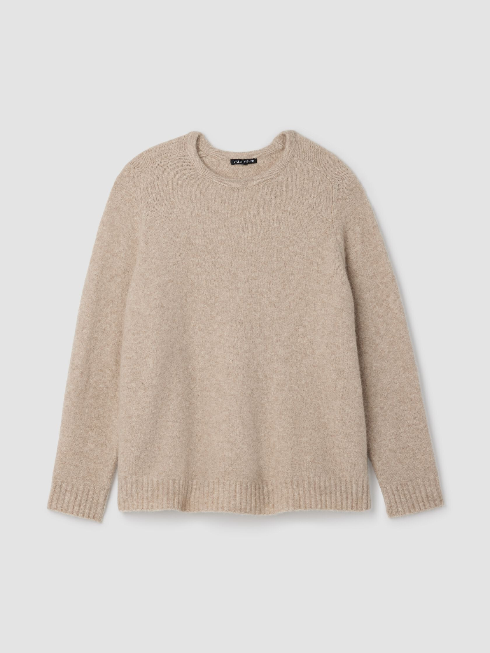 Cashmere Silk Boucle Bliss Crew Neck Long Top | Eileen Fisher