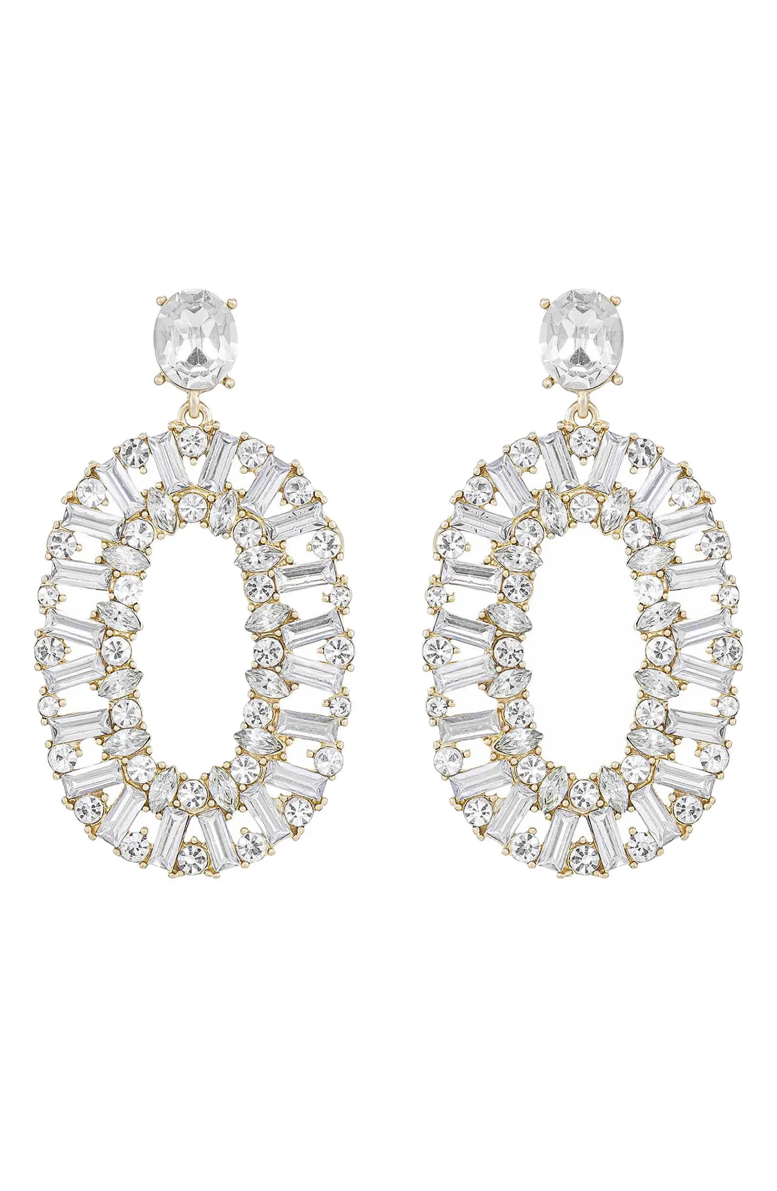 Crystal Hoop Drop Earrings | Nordstrom