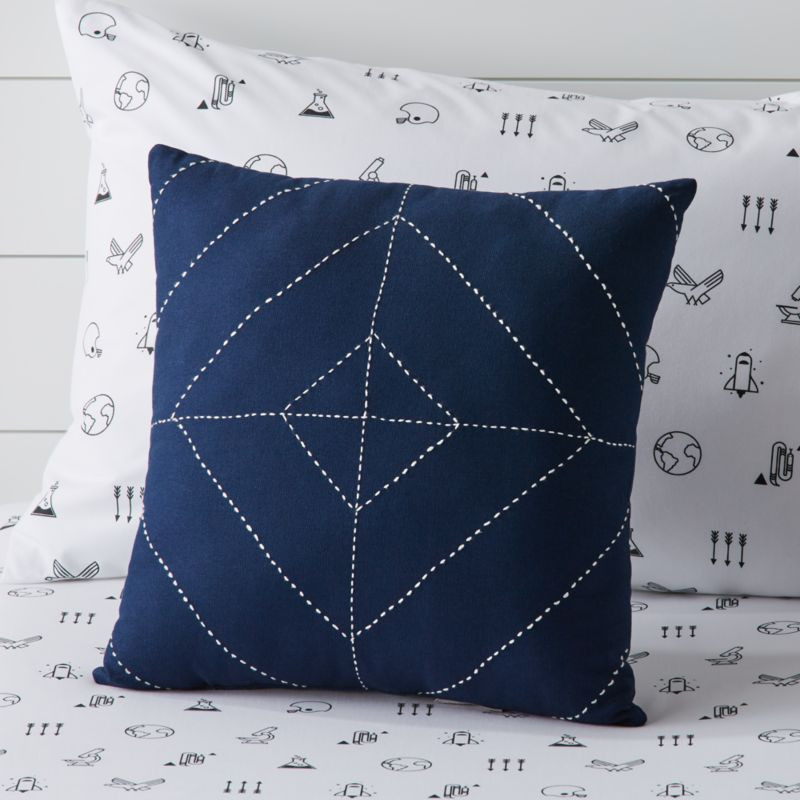 Blue Modern Throw Pillow + Reviews | Crate and Barrel | Crate & Barrel