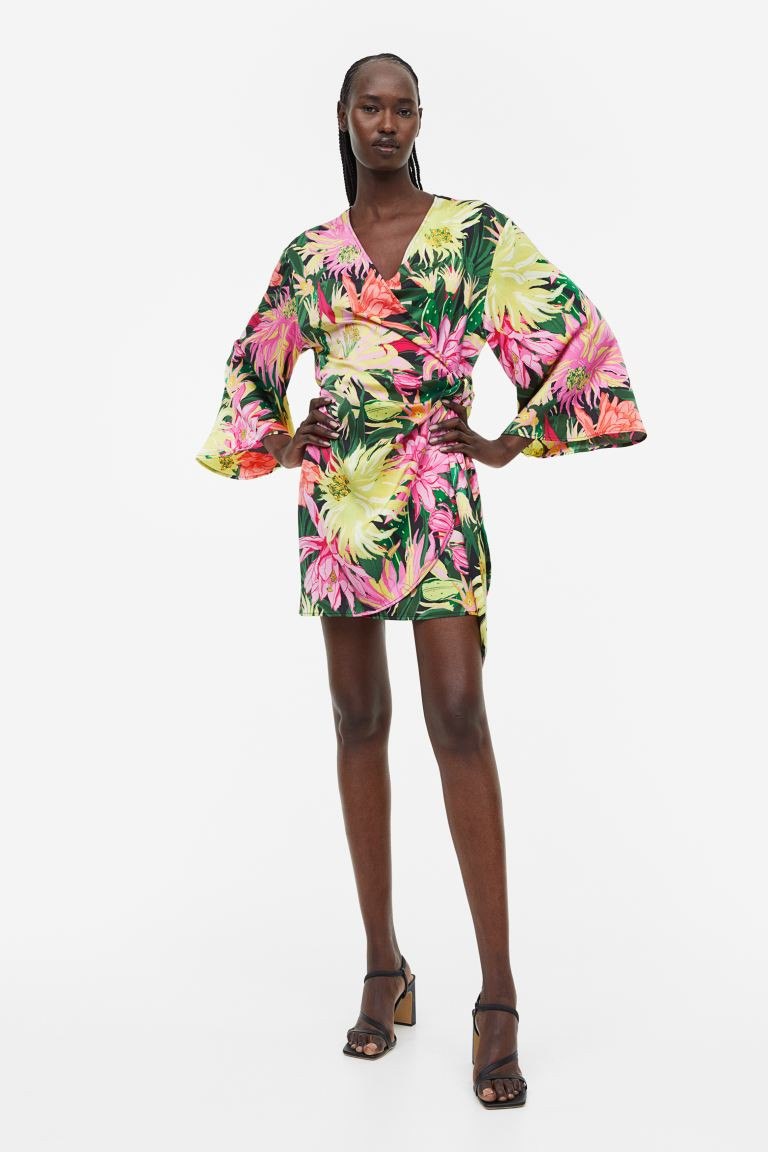 Satin Wrap-front Dress | H&M (US + CA)