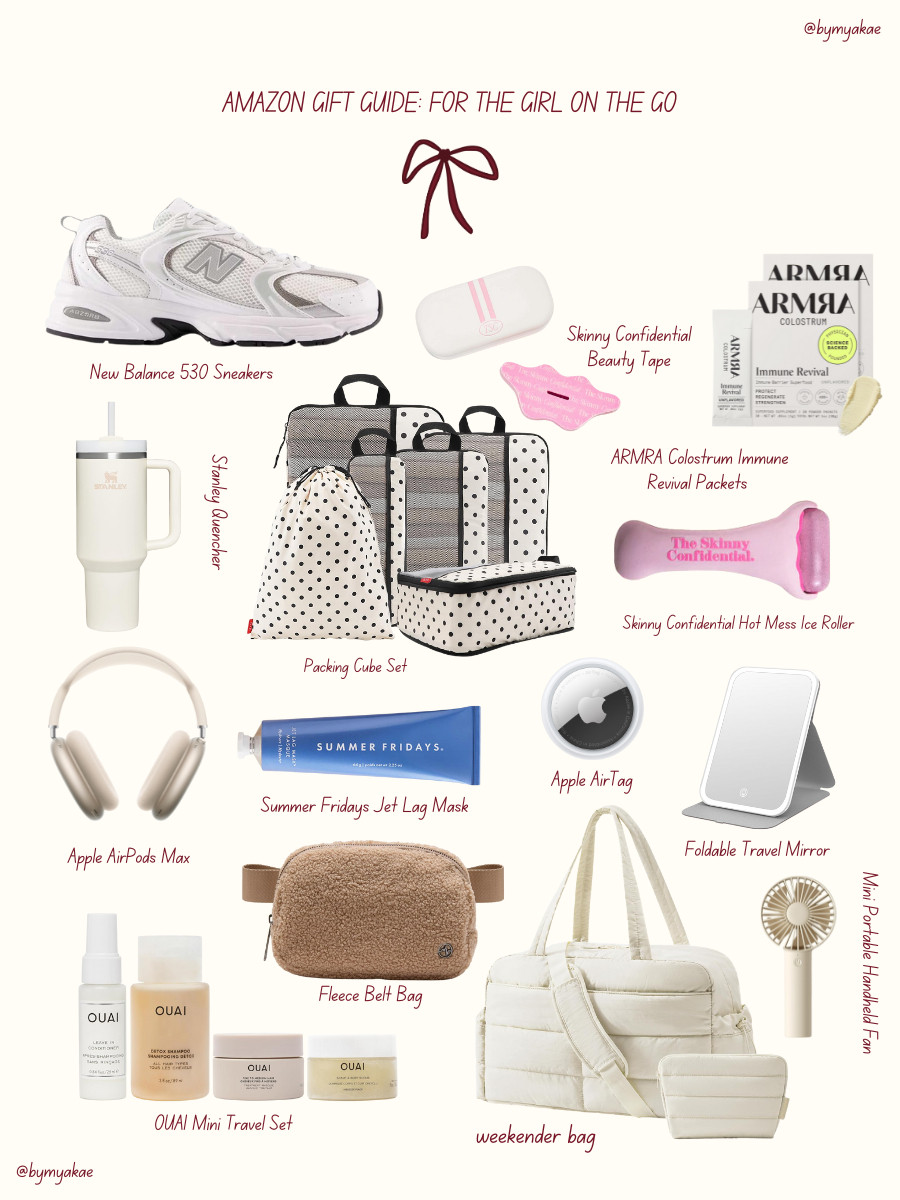 ✨ GIFT GUIDE FOR THE GIRL ON THE GO ✨
For the friend who always has a trip planned or is running from one thing to the next with her life together energy. The one who loves a good organizer swears by her jet lag mask and somehow fits an entire routine into her carry on. This is her dream lineup.

If you are shopping for the traveler the busy girl the commuter or you are building your own everything I need in my bag list this edit will make her life so much easier. Think cozy travel staples smart little gadgets and all the things she will actually use.

Save this so you can come back to it later ✨

#ltkholiday #ltkgiftguide #giftguideforher #giftguideforthegirlonthego #amazonfinds #holidayedit #travelgifts #girlonthegifts #bymyakae 

 #LTKGiftGuide #LTKHoliday #LTKSaleAlert