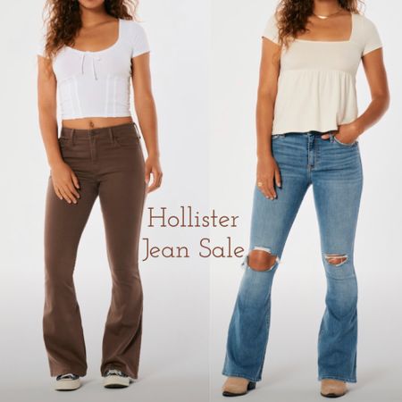 Bootcut fit and flare jeans plus more styles on sale at Hollister!! 

#LTKsalealert #LTKcurves #LTKunder50