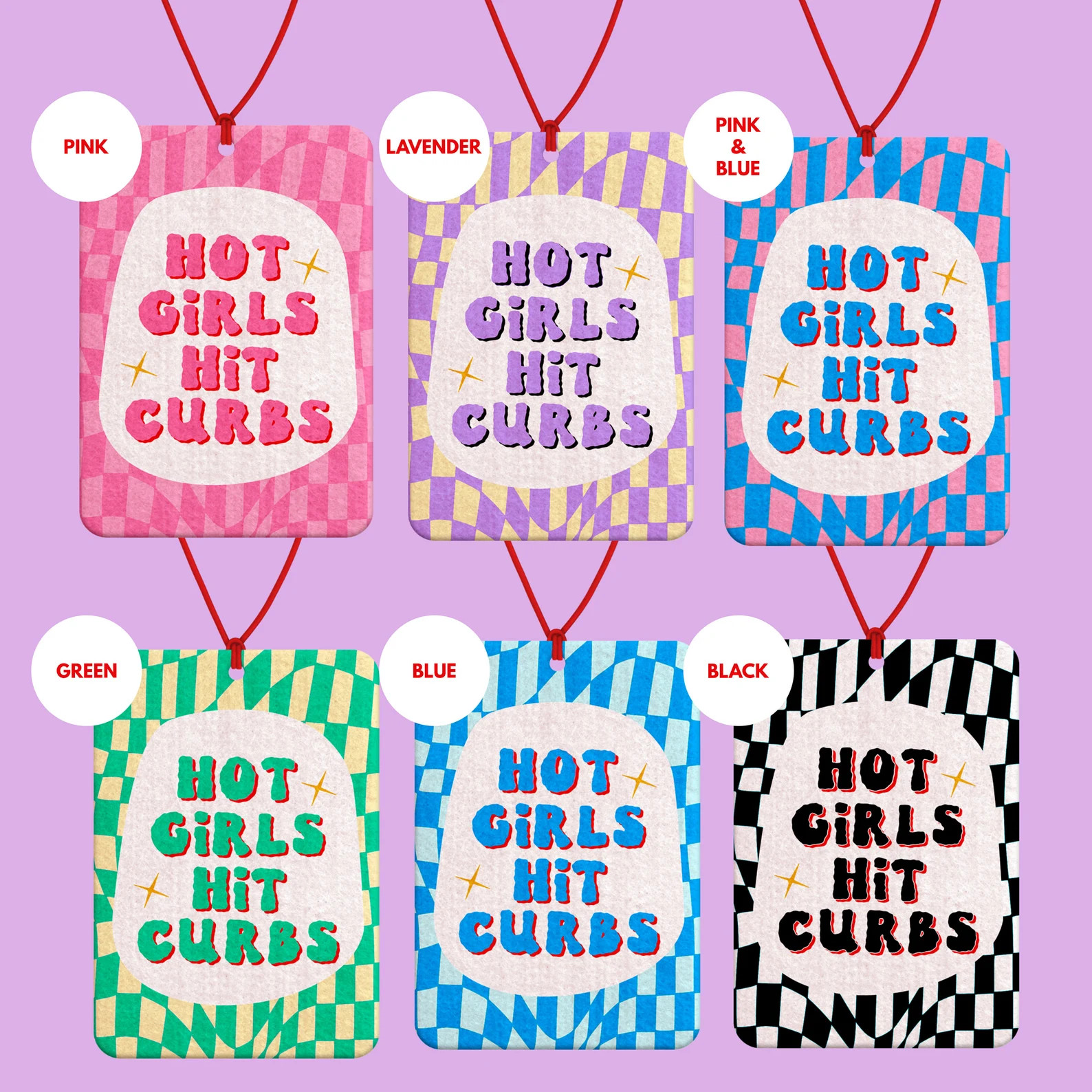 Hot Girls Hit Curbs Car Air Freshener Cute Car Accessories Pink Car Accessories Cute Car Decor Fu... | Etsy (US)