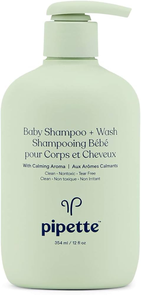 Pipette Baby Shampoo and Body Wash Tear-Free with Renewable Plant-Derived Squalane, Calming, 12 f... | Amazon (US)