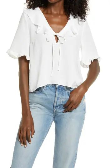 Maisie Frill Keyhole Blouse | Nordstrom Rack