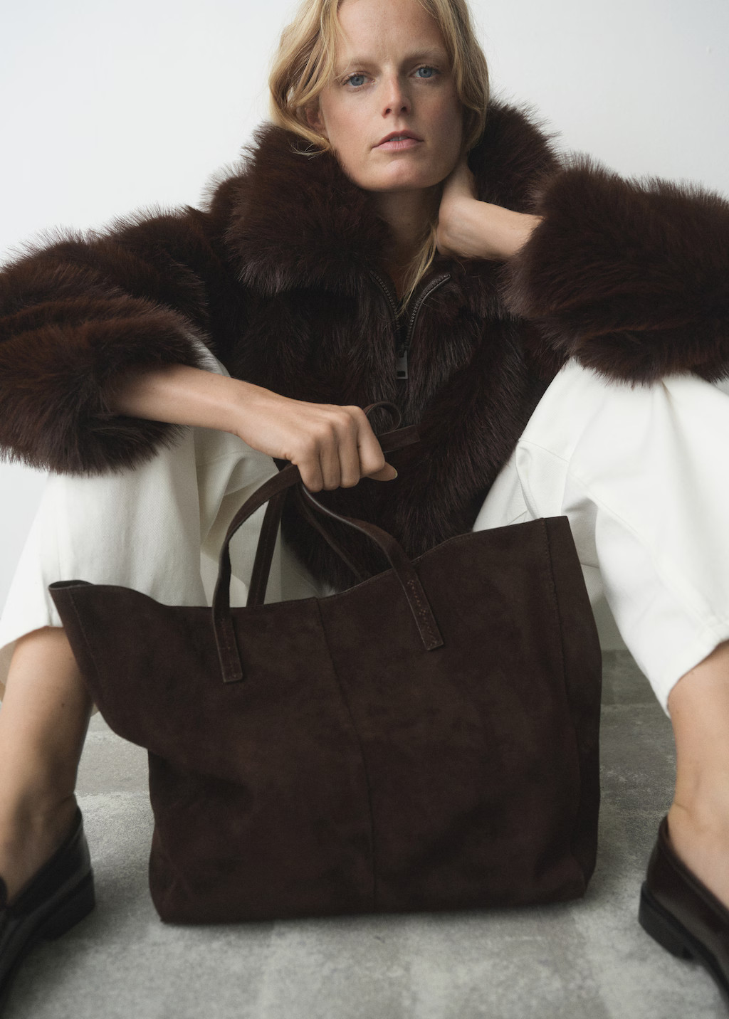 Suede shopper bag | Mango (US/MX/AU)