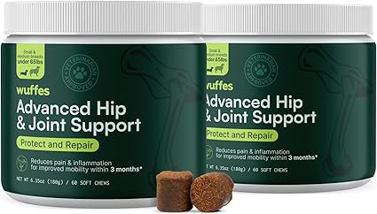 Wuffes Chewable Dog Hip & Joint Supplement - Glucosamine & Chondroitin Chews - Dog Joint Suppleme... | Amazon (US)