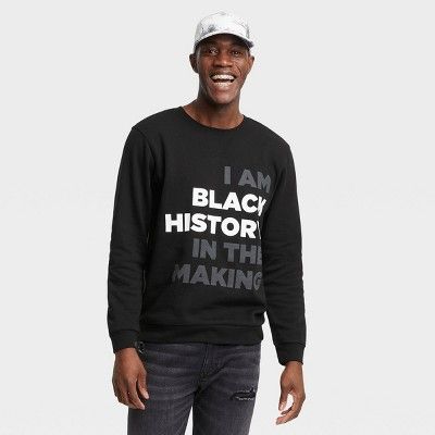 Black History Month Men&#39;s I am Black History In The Making Pullover Sweatshirt - Black L | Target