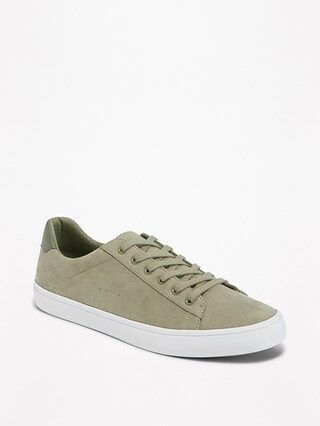 Old Navy Womens Faux-Suede Classic Sneakers For Women Light Olive Green Size 10 | Old Navy US