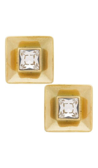 Square Stud Earrings in Gold | Revolve Clothing (Global)