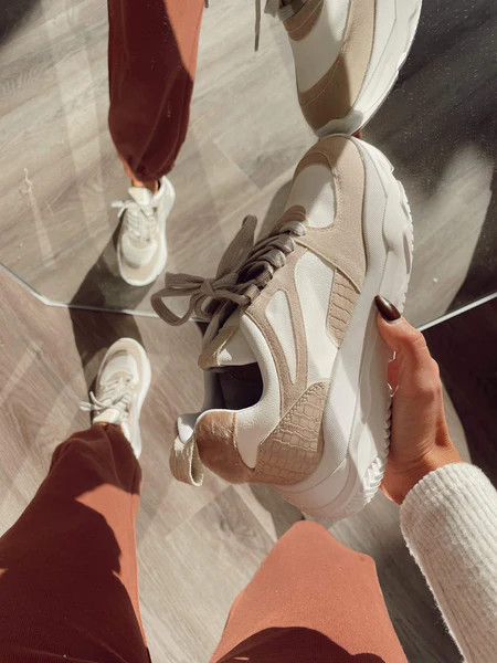 Taupe Mia Sneaker | Lane 201 Boutique