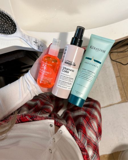 My all time favorite hair products I use daily ✨ the kerastase I put on damp hair after towel drying, the pink L’Oréal is a heat protectant I use before using a curling iron and the orange hair oil is for after styling to keep hair smooth and shiny❤️

#LTKbeauty #LTKfindsunder50 #LTKtravel