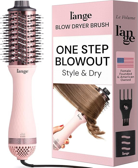 L'ANGE HAIR Le Volume 2-in-1 Titanium Brush Dryer Blush | Hot Air Blow Dryer Brush in One with Ov... | Amazon (CA)