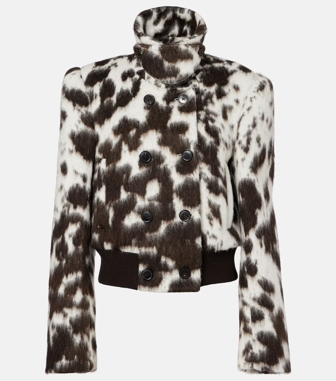 Animal-printed wool-blend jacket | Mytheresa (DACH)