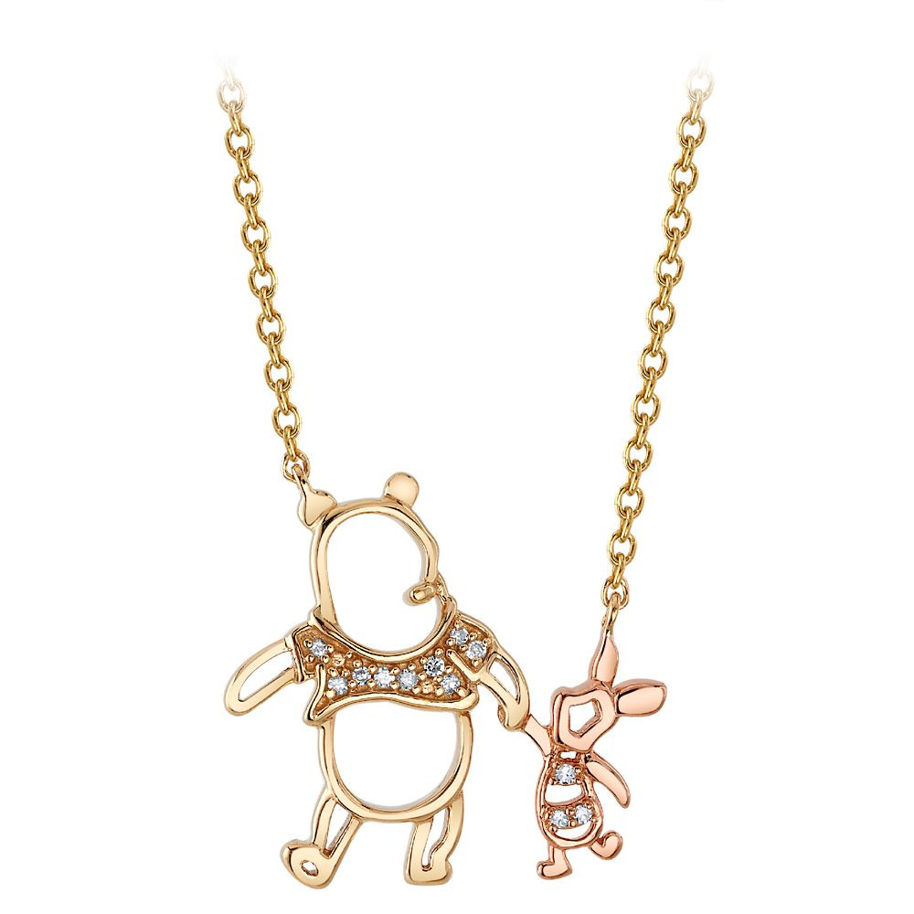 Winnie the Pooh and Piglet Diamond Necklace | Disney Store