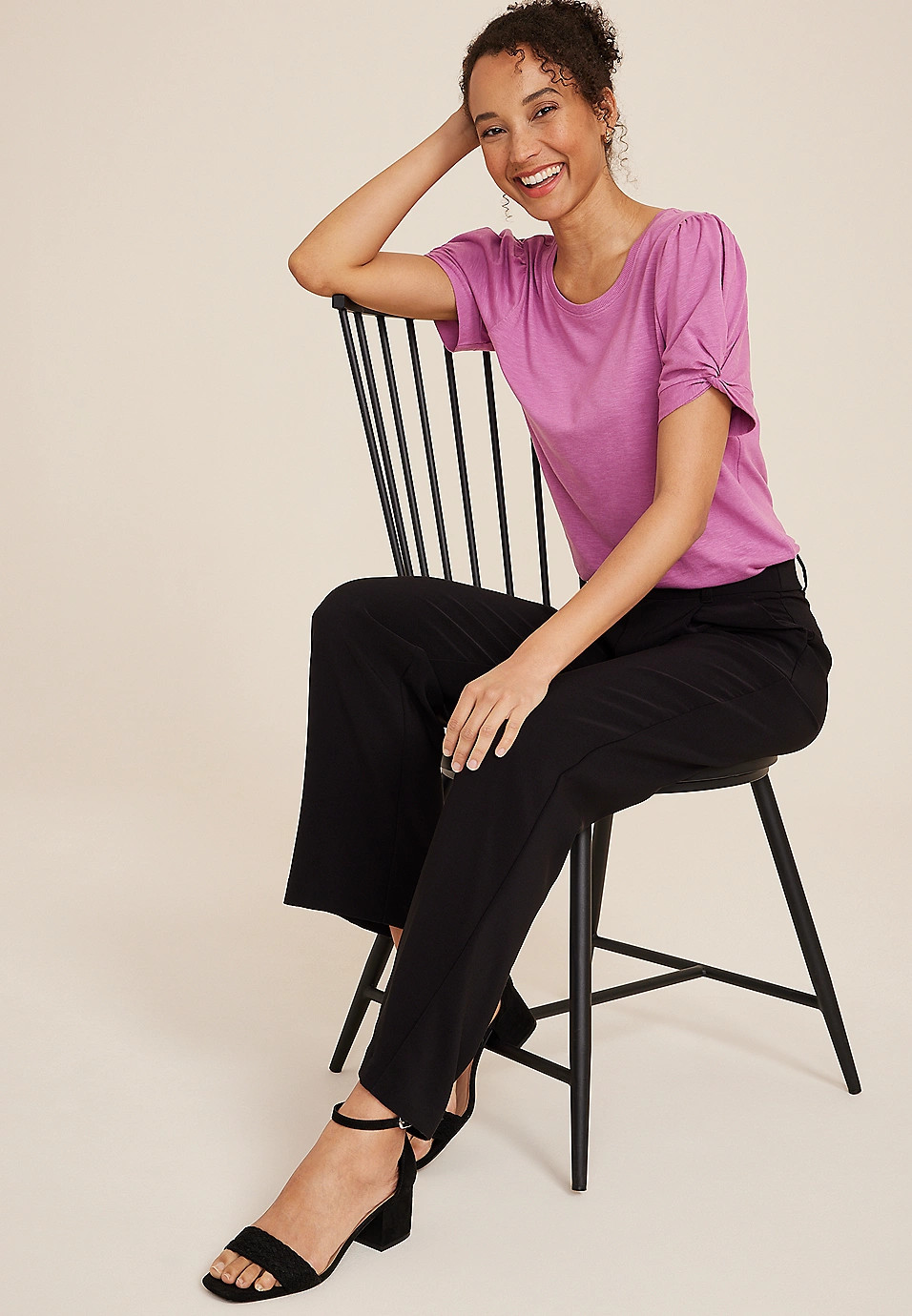 Twist Puff Sleeve Tee | Maurices