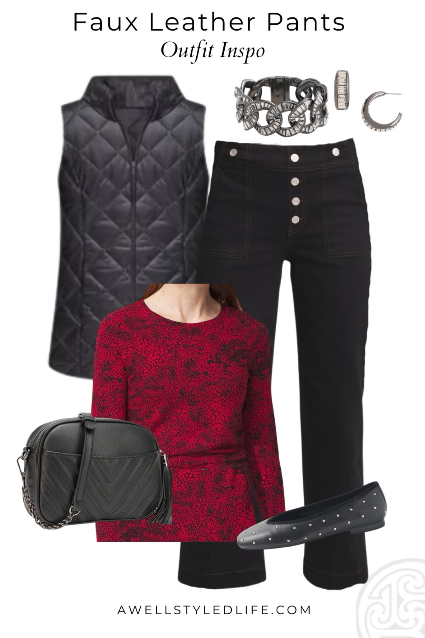 Faux Leather Pants Outfit Inspiration

Clothing, shoes and jewelry from Chico's, bag from Amazon.

#fashionover50 #LTKOver50Style #fallfashion #falloutfit #winterfashion #winteroutfit #holidayfashion #holidayoutfit #chico's #amazon #fauxleather #fauxleatherpants #red 

#LTKStyleTip #LTKOver40 #LTKSeasonal