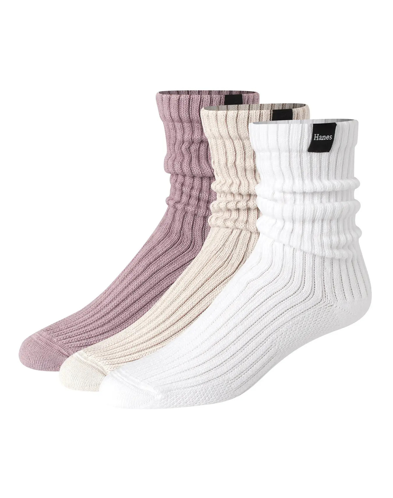 Hanes Originals Men’s SuperSoft Slouch Crew Socks, 3-Pairs #HM2G83 | Hanes.com