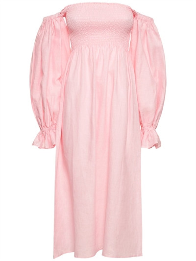 Vestito midi atlanta in lino - Sleeper - Donna | Luisaviaroma | Luisaviaroma