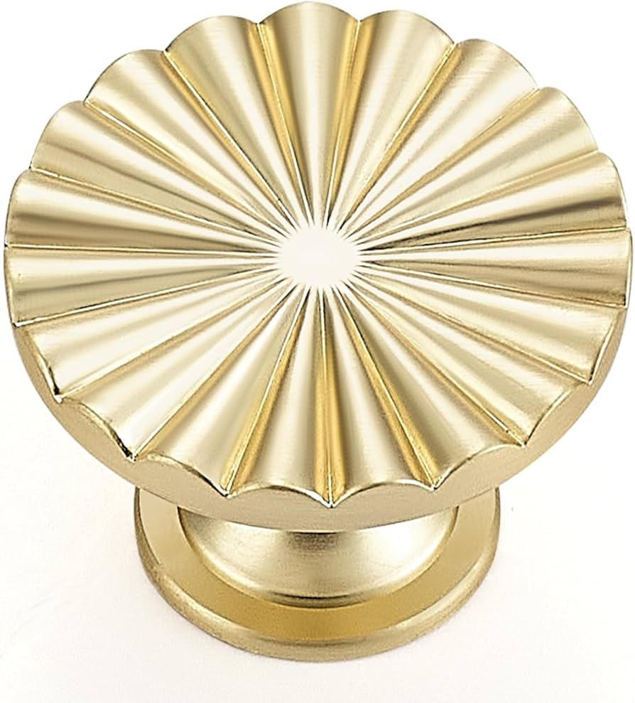 15 Pack Gold Cabinet Knobs Brushed Brass Dresser Knobs Zinc Alloy Dresser Hardware for Closet, Wa... | Amazon (US)