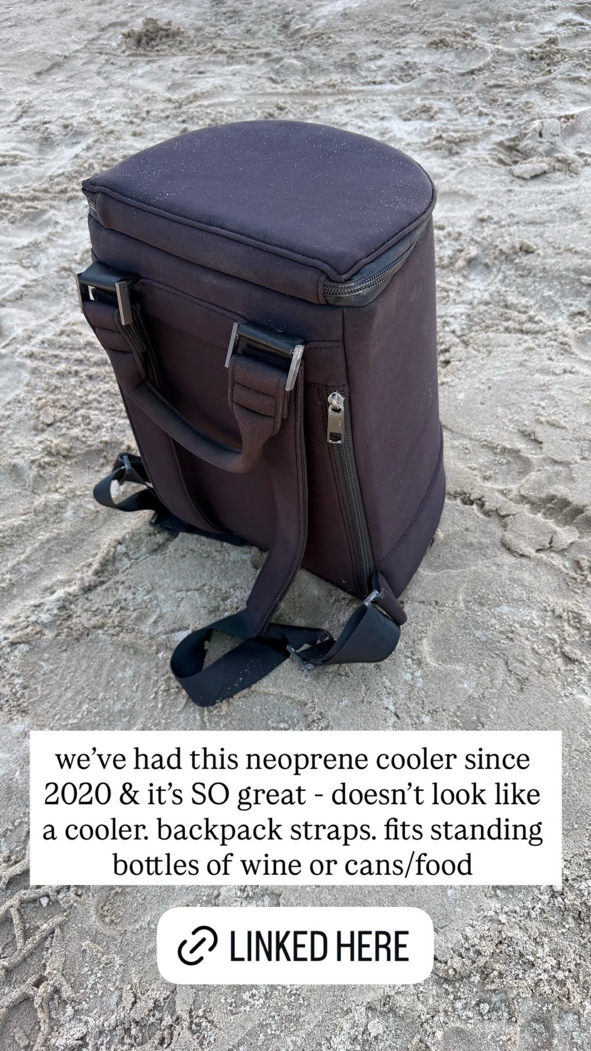we've had this neoprene cooler since 2020 & it's SO great - doesn't look like a cooler. backpack straps. fits standing bottles of wine or cans/food

#LTKTravel #LTKfoodie #LTKSeasonal