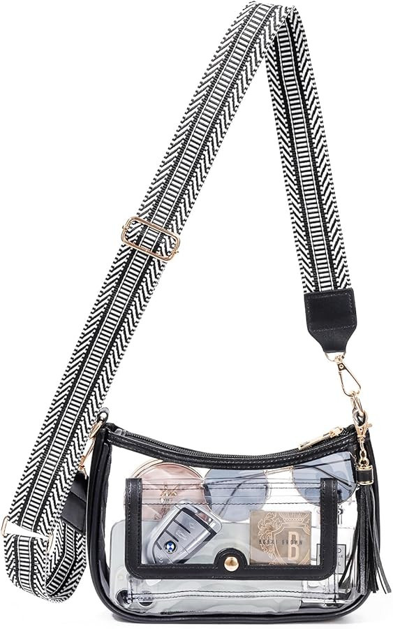 Clear Bag for Stadium Events, Clear Purses for Women, Crossbody Stadium Approved | Amazon (US)