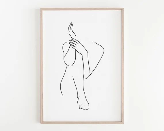 Female Nudity Line Art PRINTABLE, Line Wall Art, Female Nudity Print, Black and White Sketch, Sketch | Etsy (UK)