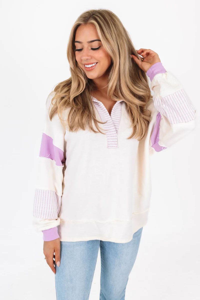 Casual Friday Sweatshirt - Cream | The Impeccable Pig