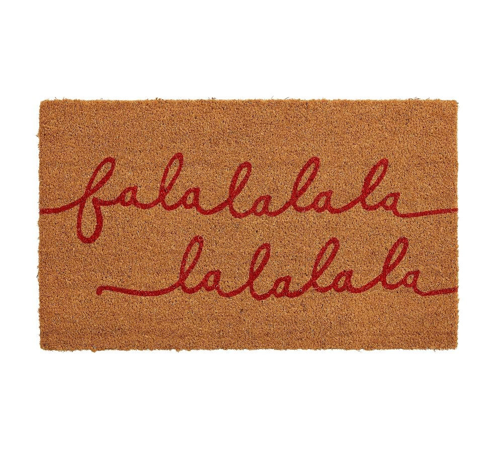 Fa La La Doormat, 18 x 30"", Red | Pottery Barn (US)