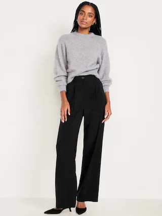 Extra High-Waisted Drapey Trouser Super Wide-Leg Pants | Old Navy (US)
