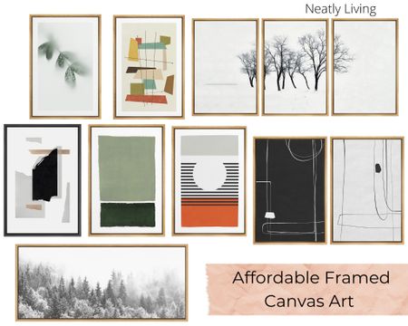 Affordable Framed Canvas Art
for the modern or neutral or colorful home  

#LTKhome
