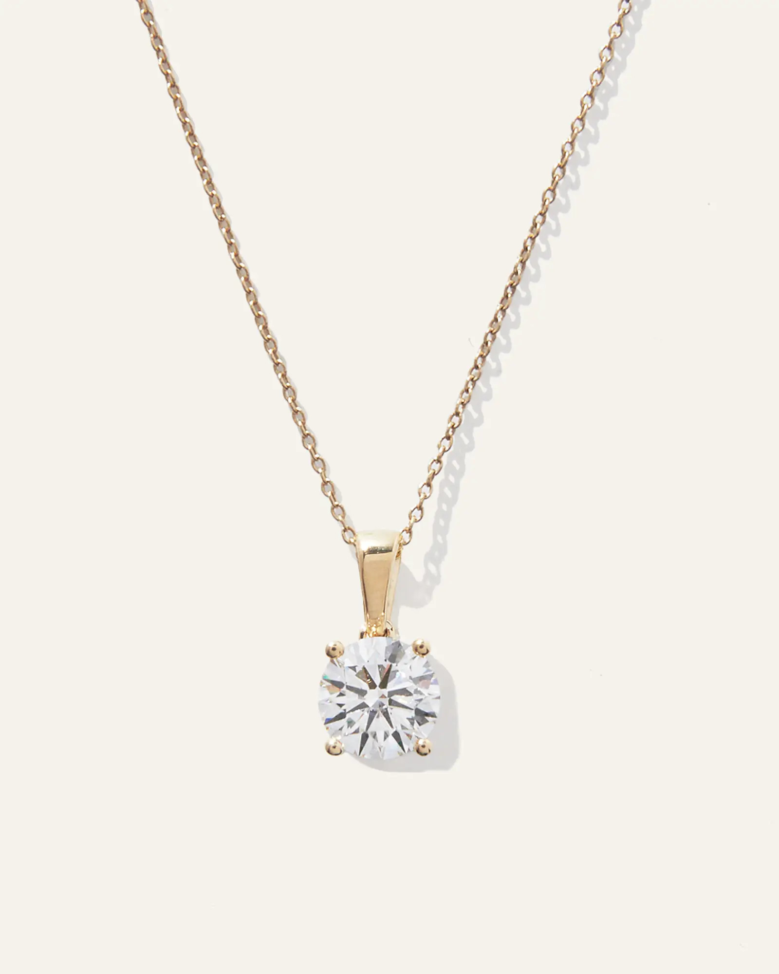 14K Gold Lab Grown Diamond Solitaire Necklace | Quince