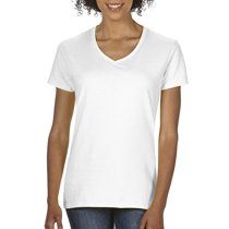 Gildan Heavy Cotton Women's Classic Short Sleeve V-Neck T-Shirt | Walmart (US)