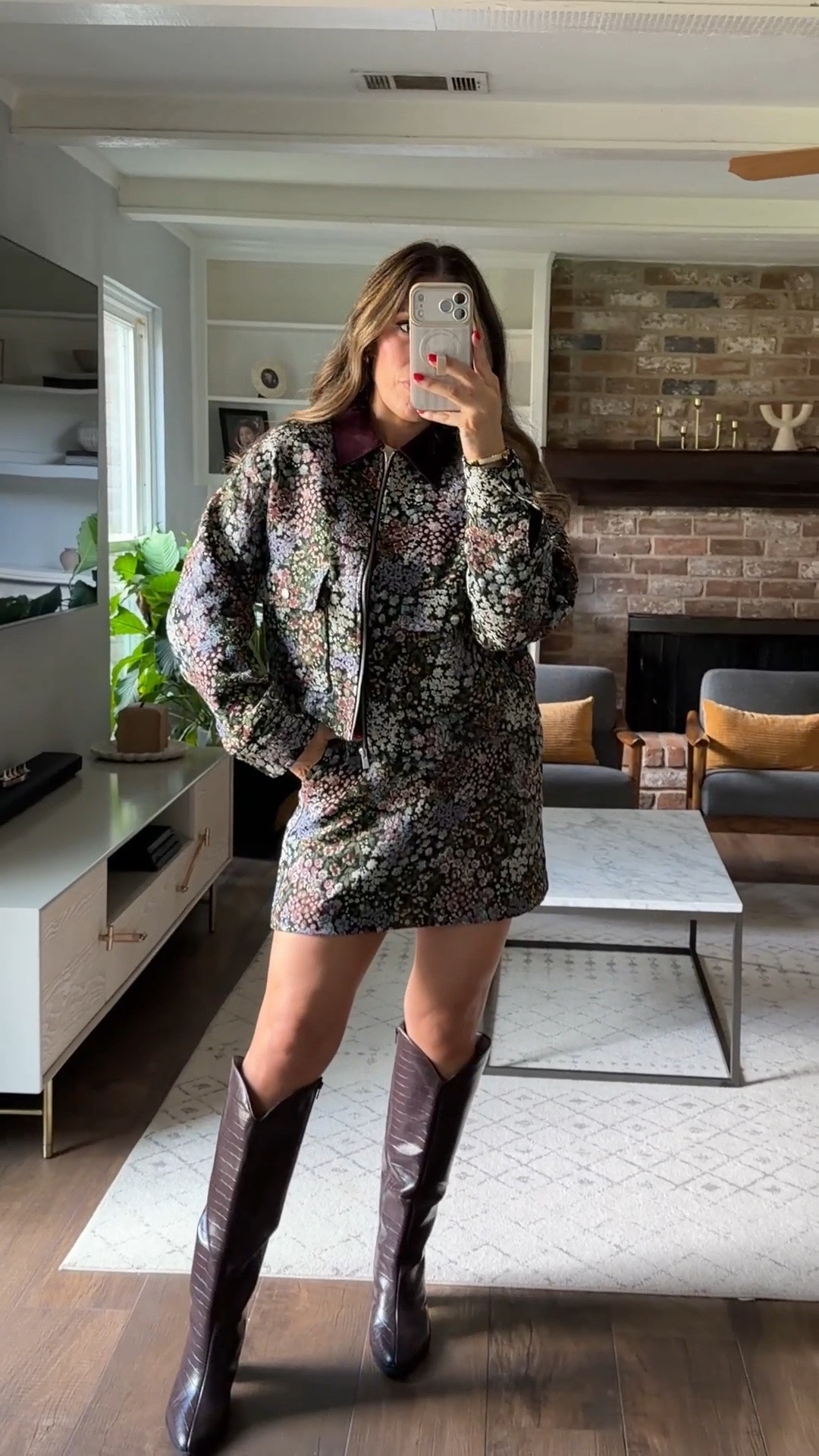 This one will surely turn heads!! This gorgeous Free Assembly jacket and skirt are STUNNING!! 

I’m 5’6” size 6 and I got both in a medium. I’m a little curvy so if you’re not, I’d suggest sizing down in the skirt.  

The boots are from last year at Target, linked similar ones for this year that would be gorgeous 

@Walmart #walmart #walmartfashion #walmartoutfits

#LTKxWalmart #LTKOver40