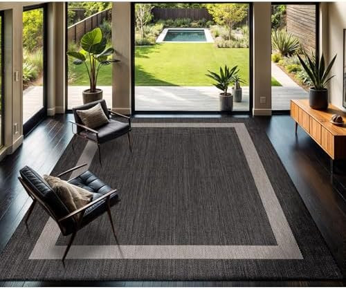 Outdoor Rug 9x12, Large Modern Outside Rugs for Patios Porches Waterproof Durable Washable Non-Sh... | Amazon (US)