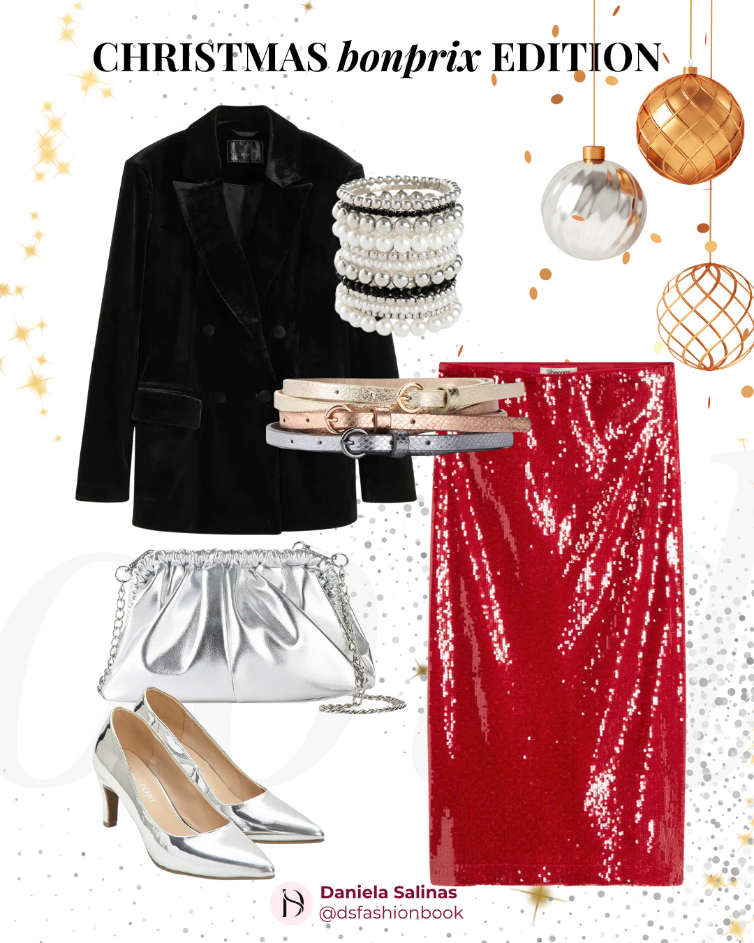 👉 Qual è il tuo look preferito?  

Ecco la mia mini capsule collection pensata per feste, cene ed eventi di dicembre creata con  @bonprix:  
1️⃣ Velluto total look + dettagli argento → cena elegante, party formale.  
2️⃣ Pantaloni in velluto + pullover bianco → evento di giorno, raffinato e versatile.  
3️⃣ Gonna paillettes + pullover bianco con fiocco → cena aziendale, romantica e brillante.  
4️⃣ Velluto + pullover incrociato con bottoni gioiello → serata tra amici, chic & comfy.  
5️⃣ Blazer in velluto + gonna paillettes → party glamour e scintillante.  

💡 Tutti i pezzi si mixano tra loro: la forza della capsule è la versatilità. 

#bonprix 

 #LTKitalia #LTKeurope #LTKfestive