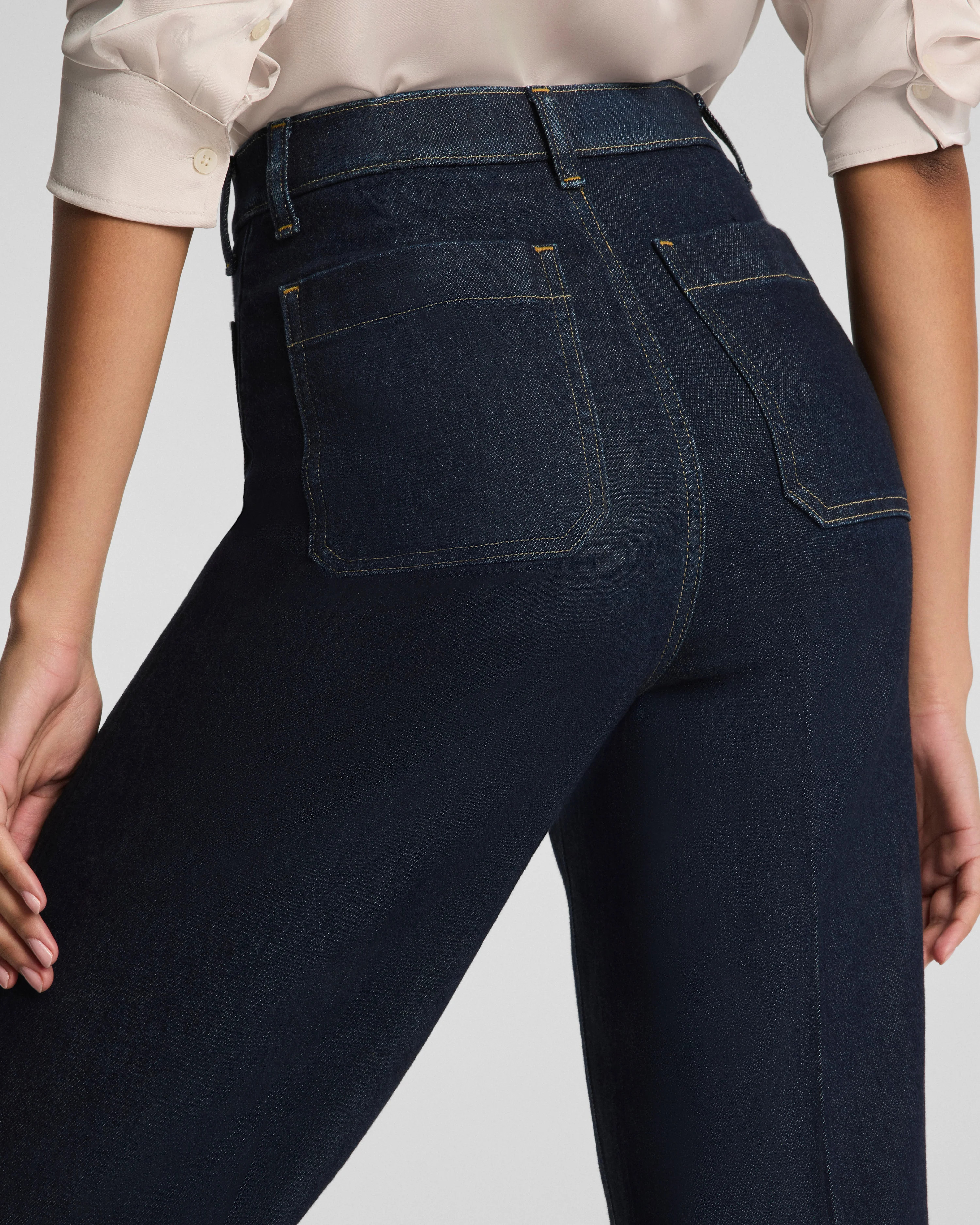 SPANXshape™ Authentic 360Easy Flare Jeans with Patch Pockets | Spanx