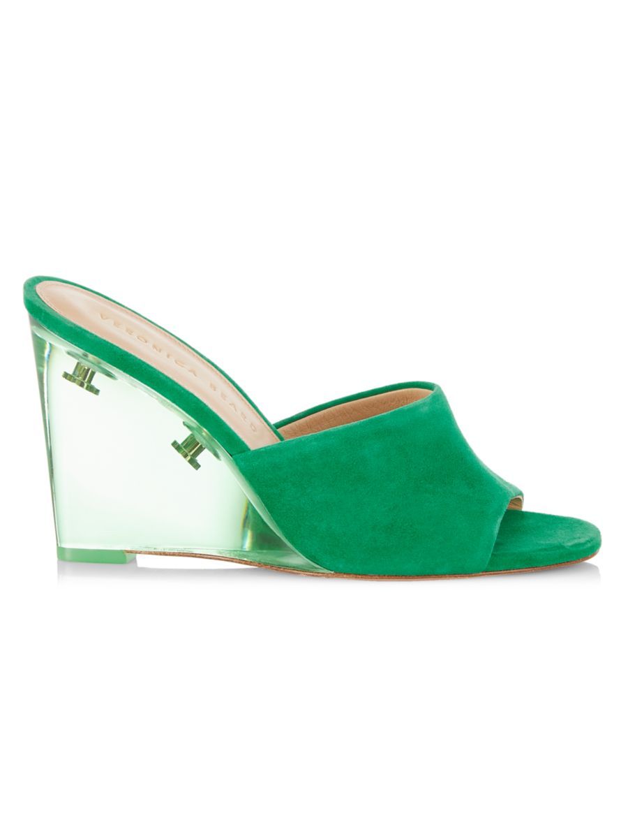 Veronica Beard Dali Suede Wedge Sandals | Saks Fifth Avenue