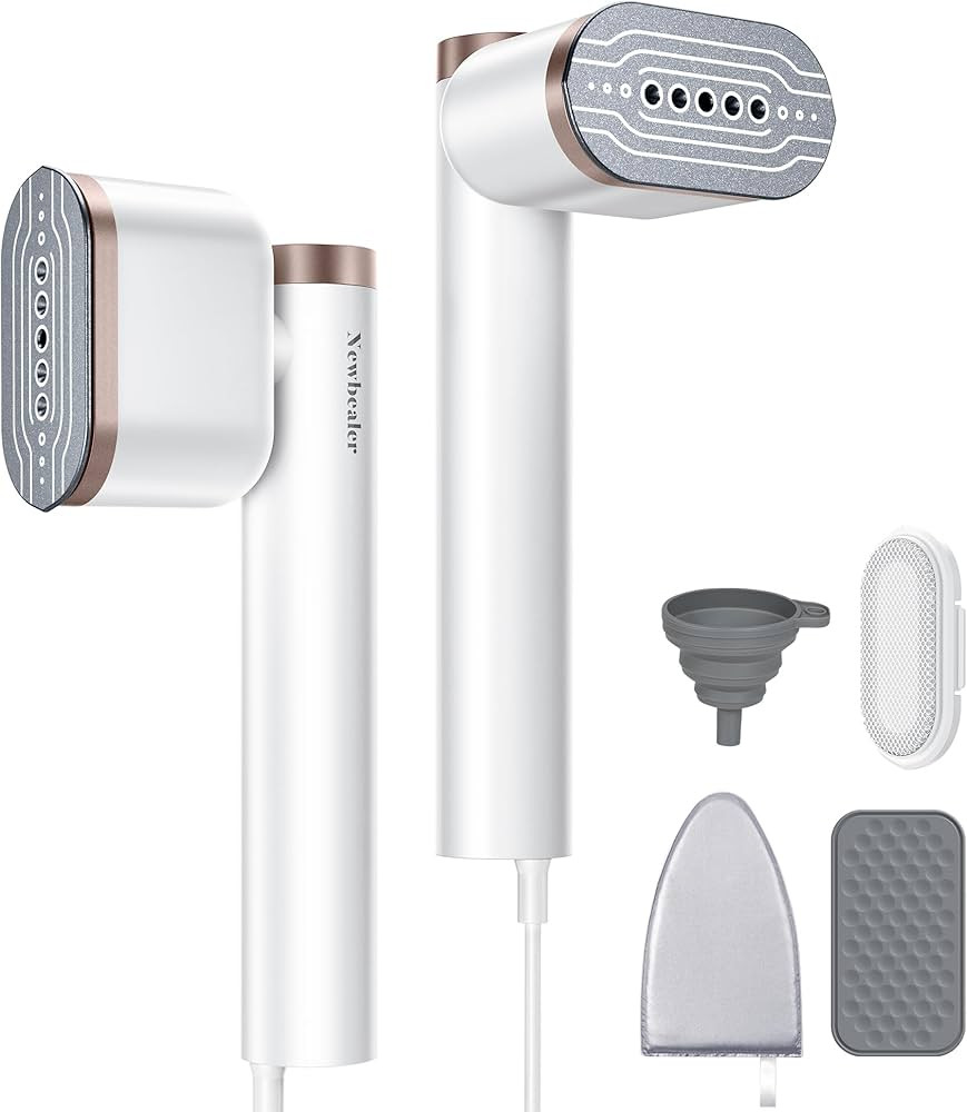 Newbealer Steamer for Clothes, 1200W Portable Steam Iron, 2 Steam Levels, Horizontal and Vertical... | Amazon (US)