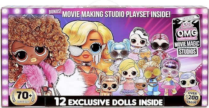 LOL Surprise OMG Movie Magic Studios with 70+ Surprises, 12 Dolls Including 2 Fashion Dolls, 4 Mo... | Amazon (US)