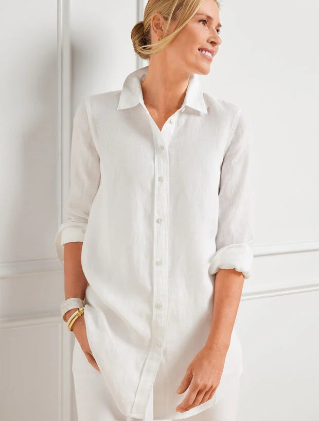 Linen Boyfriend Shirt | Talbots