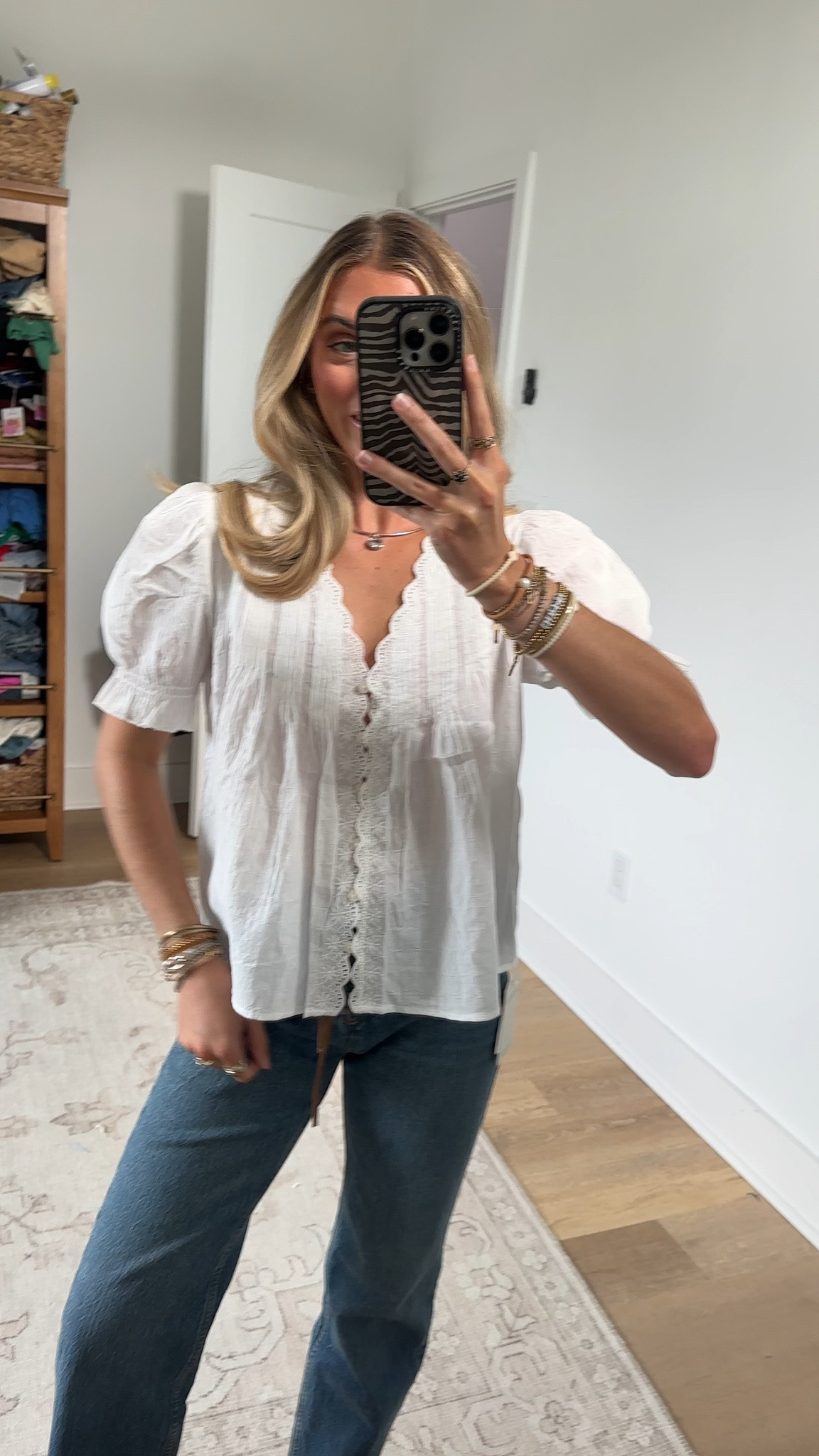 @abercrombie size xs 100% Cotton Pintuck Puff-Sleeve Blouse

Flattering short-sleeve blouse in our soft cotton fabric. Features pintuck details, on-trend puff sleeves and an embroidered button-up front

#LTKootd #LTKSeasonal #LTKdayinmylife