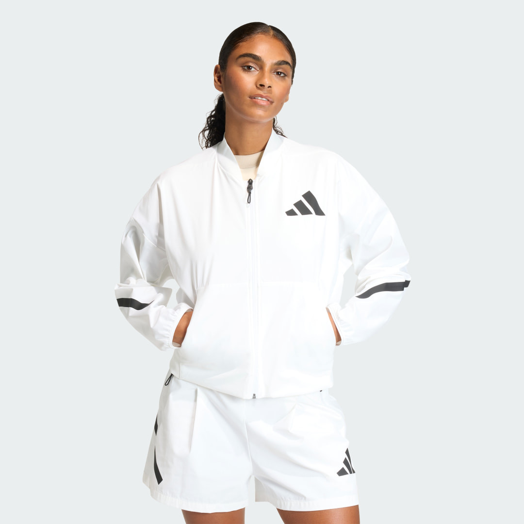 ADIDAS Z.N.E. WOVEN BOMBER JACKET White S - Womens Originals Jackets | adidas (US)