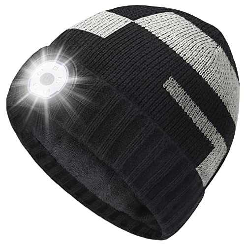 Mens Gifts Beanie Hat with Light: Stocking Stuffers Women Men Rechargeable Cap LED Flashlight Winter Hats Gift Ideas for Dad | Amazon (US)